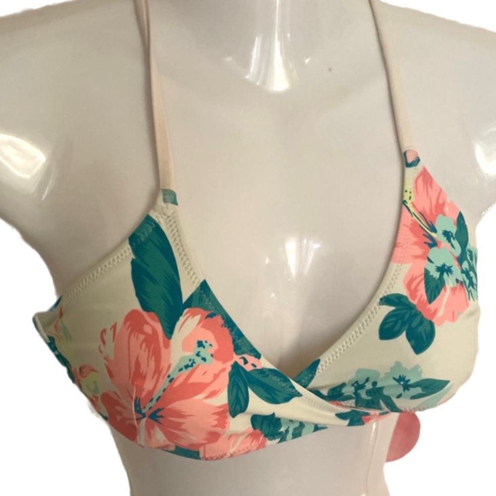 Rip curl floral bikini swimsuit top small